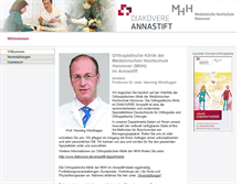 Tablet Screenshot of orthopaedie-mhh.de